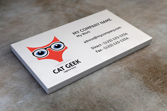 Cat Geek Logo in Logo Templates - product preview 2