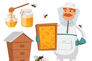 Apiary beekeeper vector