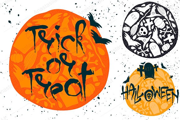 9 Halloween Greeting Cards in Postcard Templates - product preview 3