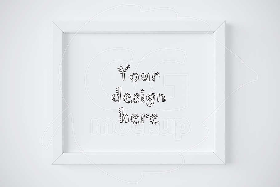 Simple white frame mockup 8x10" in Print Mockups - product preview 8