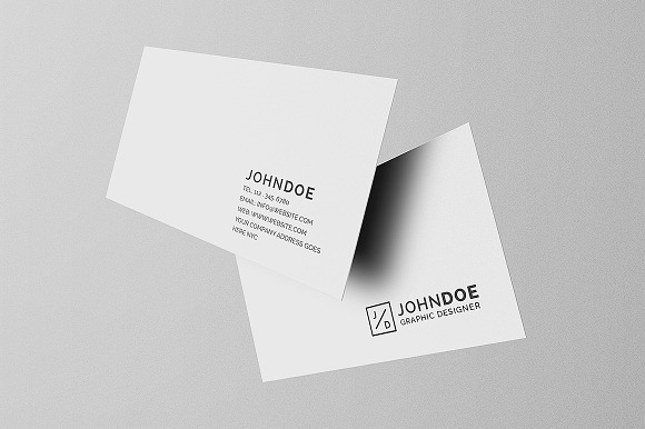 White Modern Business Card 2 in Business Card Templates - product preview 1