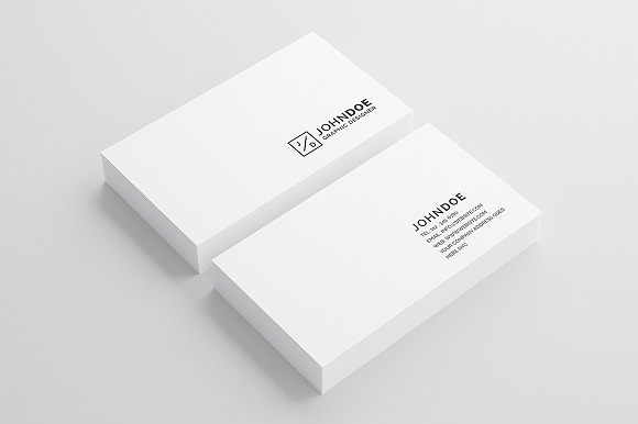 White Modern Business Card 2 in Business Card Templates - product preview 2