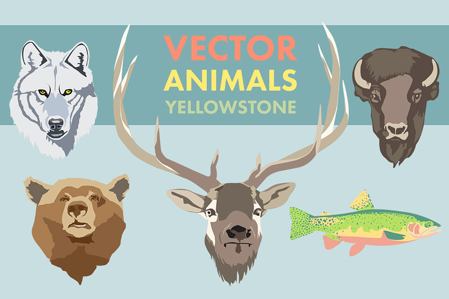 Vector Animals of Yellowstone