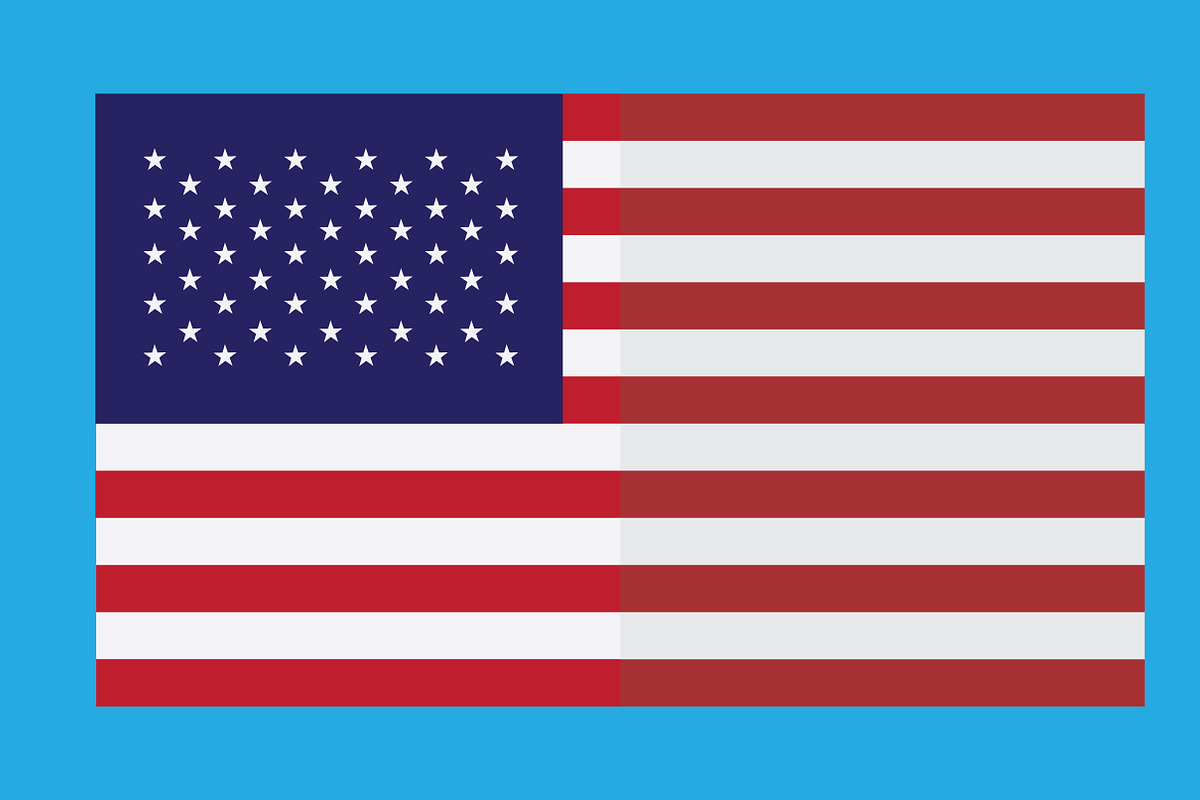 vector image of american flag in Objects - product preview 8