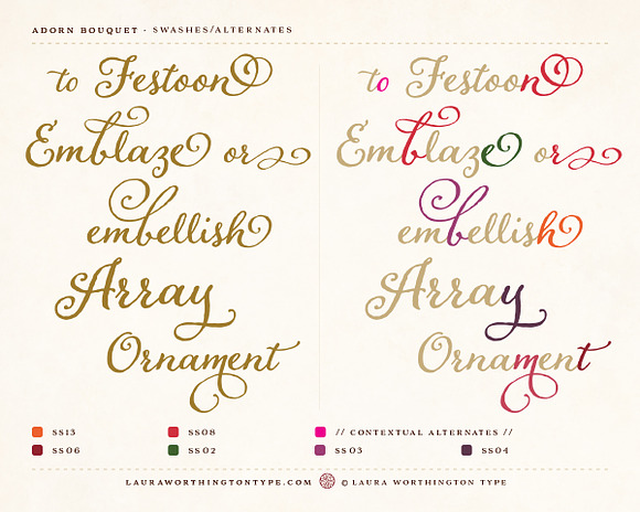 Adorn Bouquet in Script Fonts - product preview 12