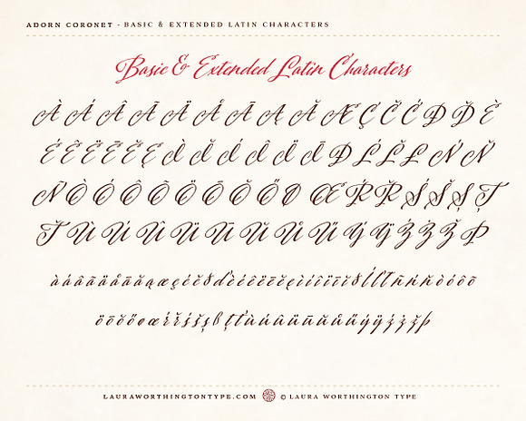 Adorn Coronet in Script Fonts - product preview 3