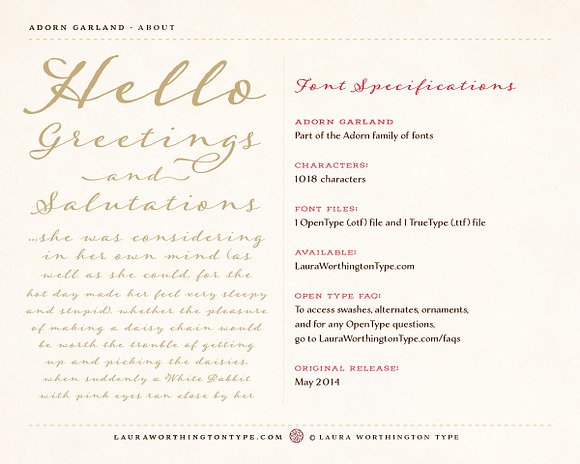 Adorn Garland in Script Fonts - product preview 1