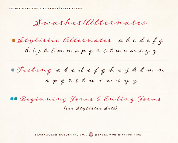 Adorn Garland in Script Fonts - product preview 4