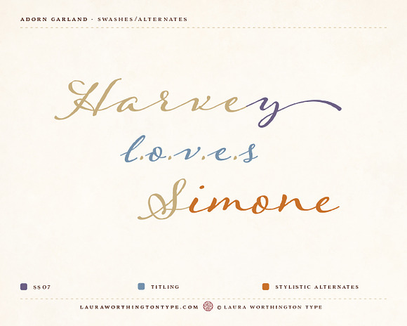 Adorn Garland in Script Fonts - product preview 17