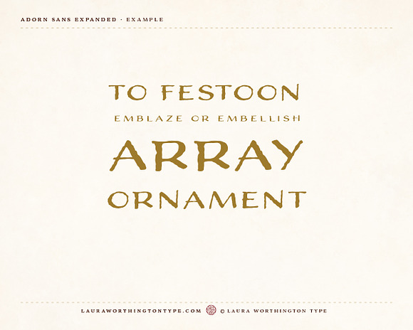 Adorn Sans Expanded in Display Fonts - product preview 4