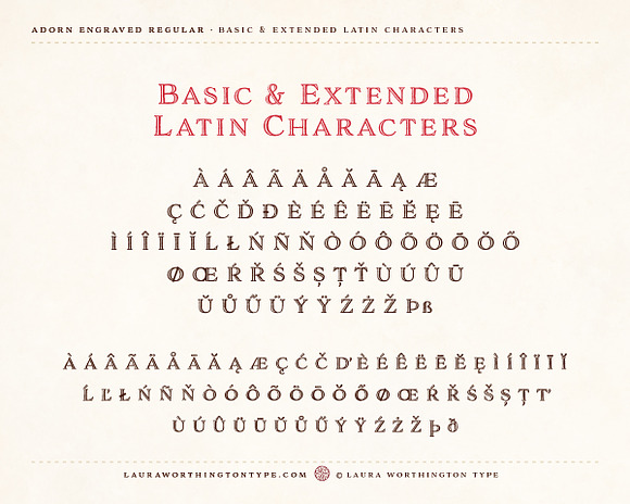 Adorn Engraved Expanded in Display Fonts - product preview 2