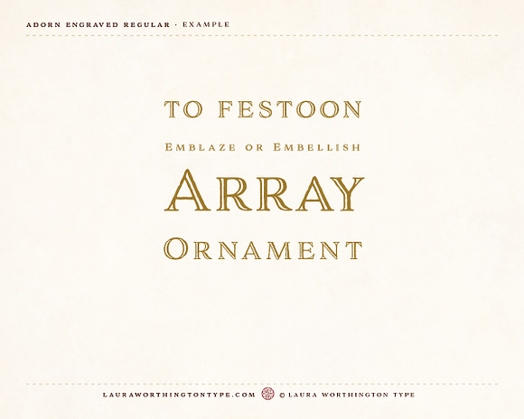 Adorn Engraved Expanded in Display Fonts - product preview 3