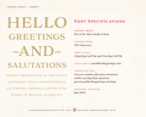 Adorn Serif in Display Fonts - product preview 1