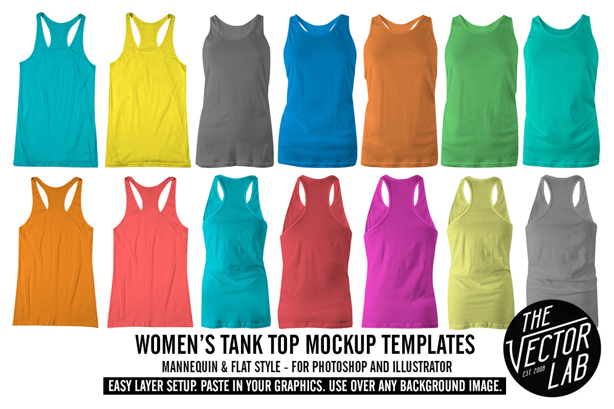 Women's Racerback Tank Top Templates in Product Mockups - product preview 8