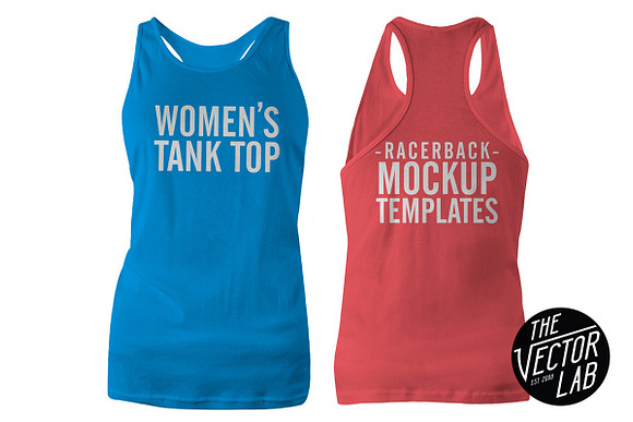 Women's Racerback Tank Top Templates in Product Mockups - product preview 1