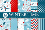 Winter Time Digital Paper