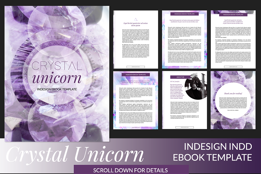 Crystal Unicorn ID Ebook Template in Presentation Templates - product preview 8