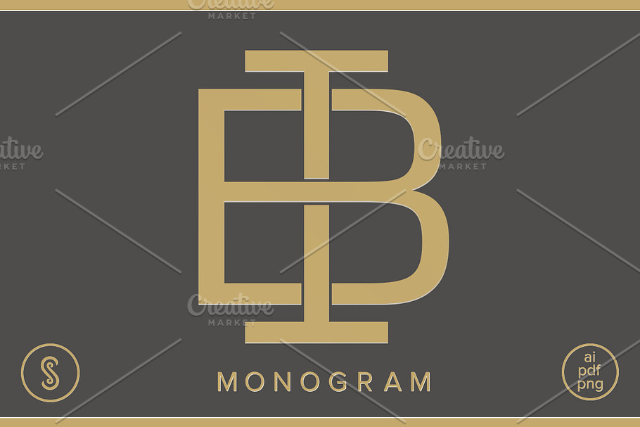 BI Monogram IB Monogram in Logo Templates - product preview 8