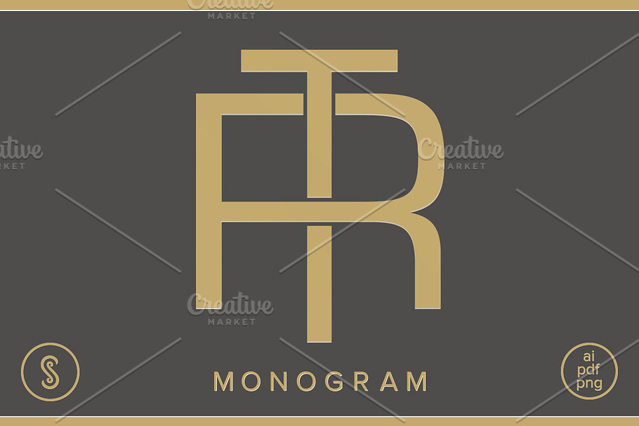RT Monogram TR Monogram in Logo Templates - product preview 8