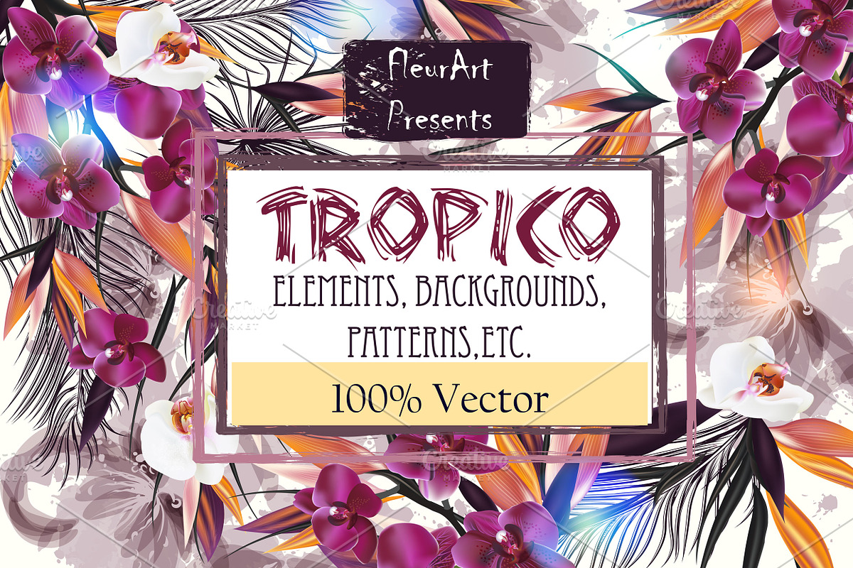 Tropical vector set in Objects - product preview 8