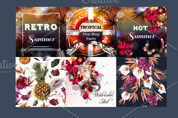 Tropical vector set in Objects - product preview 6