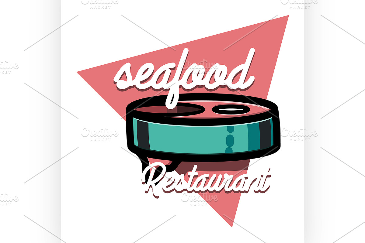seafood restaurant emblem in Illustrations - product preview 8