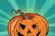 Evil pumpkin character Halloween