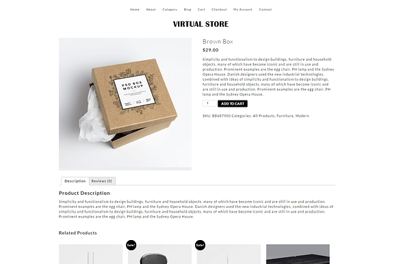 Virtual Store WooCommerce Theme in WordPress Commerce Themes - product preview 2