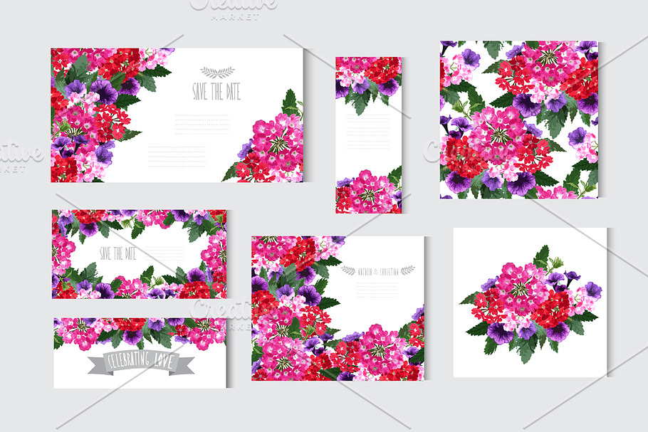 Floral Card Templates in Postcard Templates - product preview 8