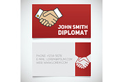 Business card print template. Vector