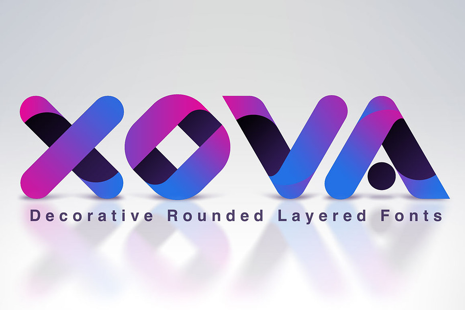 XOVA Layered Font Family in Sans-Serif Fonts - product preview 8