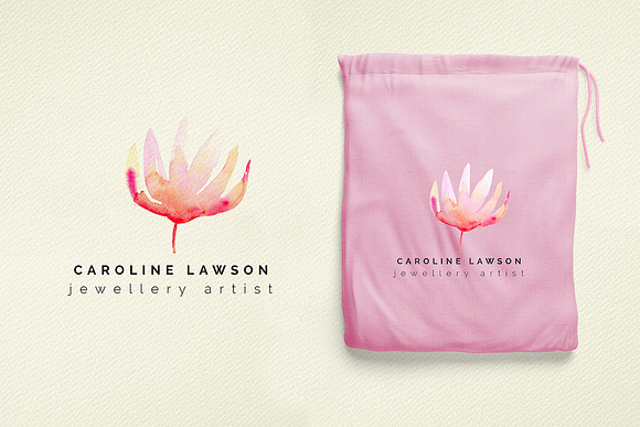 50 Premade Watercolor Logos in Logo Templates - product preview 2