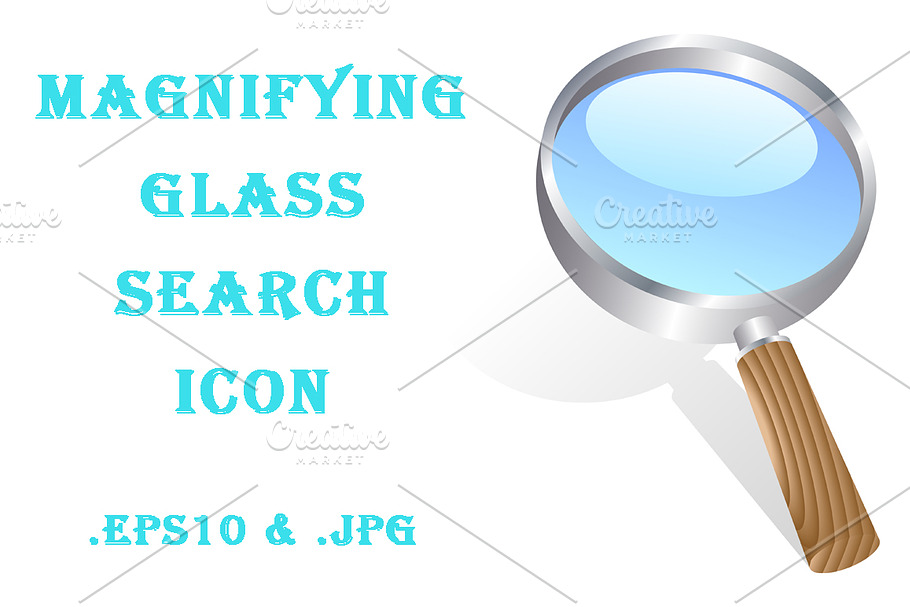 Magnifying glass search icon.