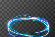 Neon blurry swirl trail effect