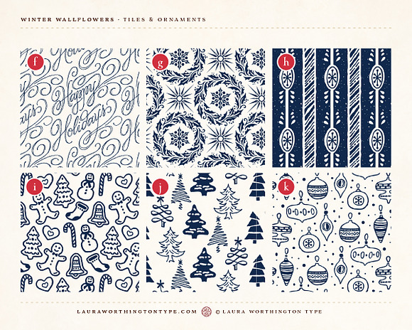 Winter Wallflowers in Patterns - product preview 10