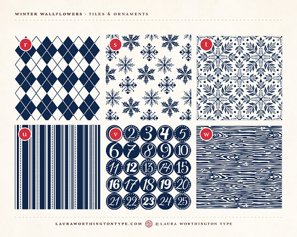 Winter Wallflowers in Patterns - product preview 12