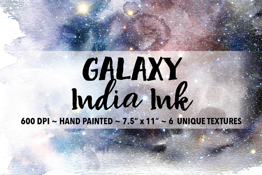 Galaxy India Ink Wash Backgrounds