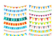 Colorful bunting and garlands