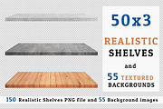 Realistic Shelves & Background Set3