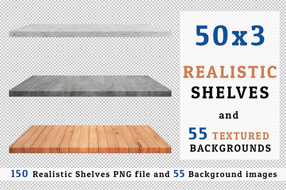 Realistic Shelves & Background Set3 in Textures - product preview 8