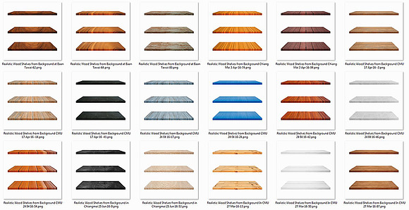 Realistic Shelves & Background Set3 in Textures - product preview 3