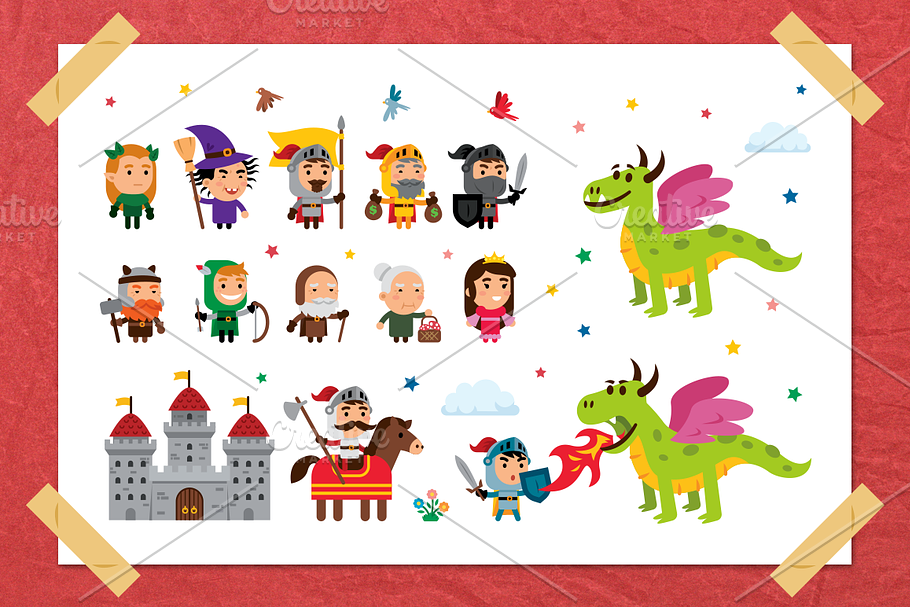 Fantasy Fairy Tale Clipart kit II in Illustrations - product preview 8