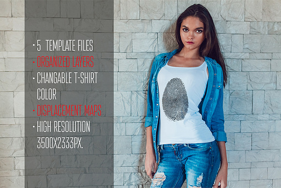 Girls T-Shirt Mock-Up in Product Mockups - product preview 1