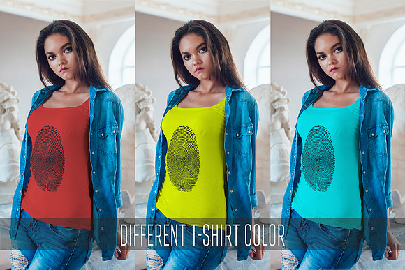 Girls T-Shirt Mock-Up in Product Mockups - product preview 2