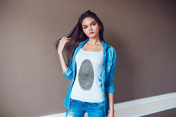 Girls T-Shirt Mock-Up in Product Mockups - product preview 5