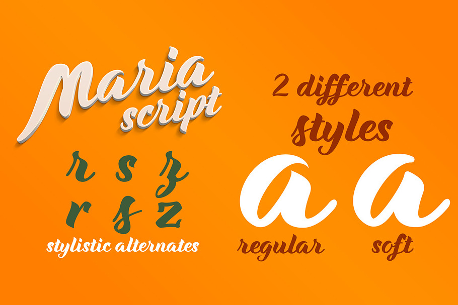 Maria Script Font Family in Script Fonts - product preview 8