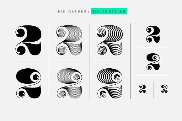 Fab Figures Typeface Set in Display Fonts - product preview 1