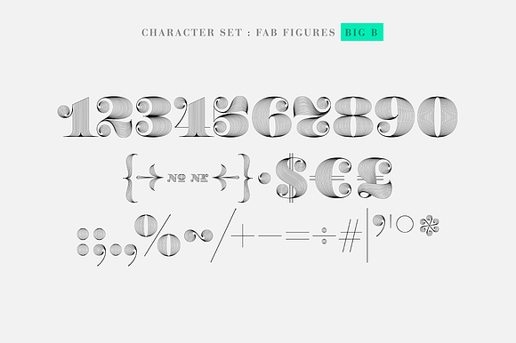 Fab Figures Big B in Display Fonts - product preview 2