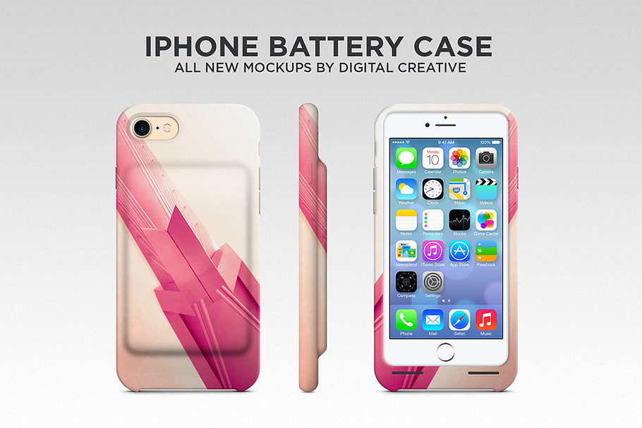 iPhone Battery Case PSD in Product Mockups - product preview 8