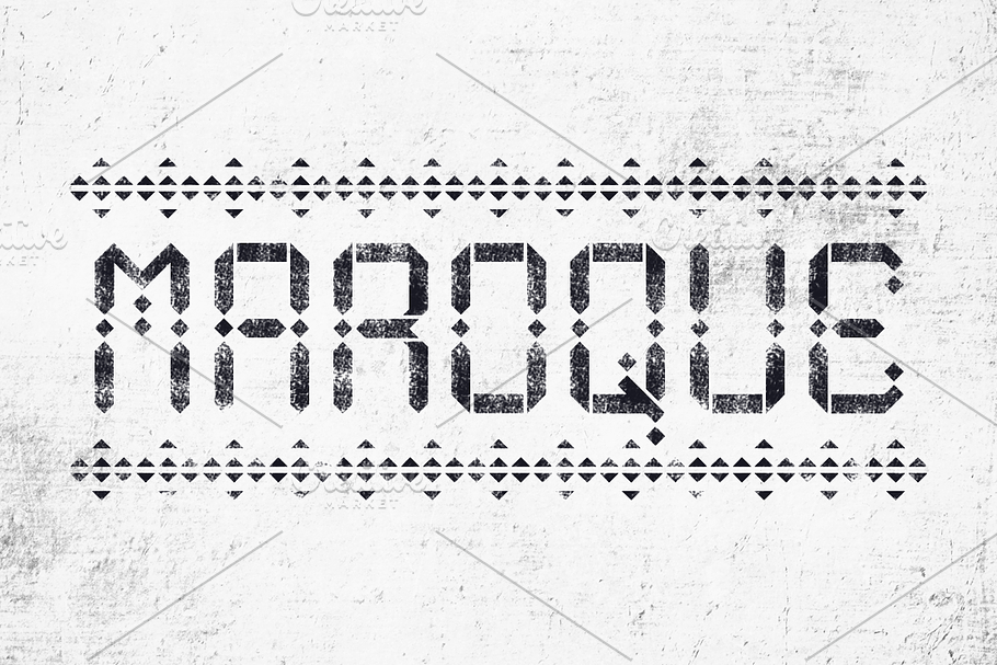 Maroque Stencil Font in Stencil Fonts - product preview 8